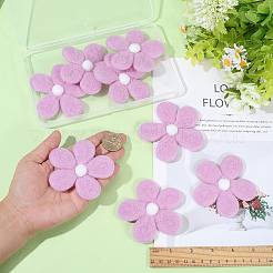 8Pcs Daisy Flower Wool Felt Fabric Costume Accessories&nbsp;AJEW-PH0008-82C