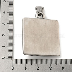 316サージカルステンレスペンダント  アンティークシルバー  クロス  38x31x8mm  穴：4x8mm&nbsp;STAS-Z073-76AS-03