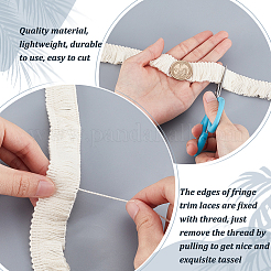 40 Yards Cotton Tassel Lace Ribbon Clothing Accessories&nbsp;DIY-PH0031-34B