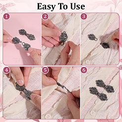12 Pairs Vintage Alloy Buckle for Clothing & Bags&nbsp;FIND-PH0038-72B