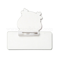 クリスマステーマのアクリルブローチ  201ステンレスピン付き  人間  43x46x6.5mm&nbsp;JEWB-E024-02P-03