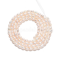Natural Cultured Freshwater Pearl Beads Strands&nbsp;PEAR-N024-01-4AB