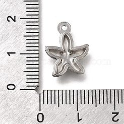304ステンレスペンダント  ヒトデチャーム  変色防止  ステンレス鋼色  15.5x12x3mm  穴：1.2mm&nbsp;STAS-C119-01P