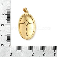 Brass Micro Pave Clear Cubic Zirconia Pendants&nbsp;KK-I360-061G