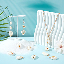 48Pcs 2 Colors Natural Cowrie Shell Pendants&nbsp;FIND-BBC0003-14