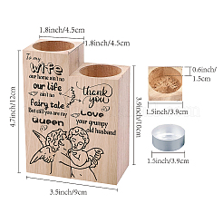 Wood Candle Holder&nbsp;AJEW-WH0268-005