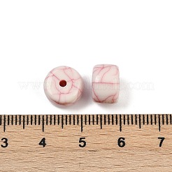 アクリル模造ターコイズビーズ  コラム  レッド  10x7mm  穴：1.8mm  約847個/500g&nbsp;OACR-S047-19C