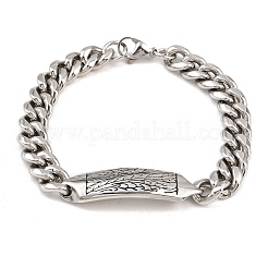 304 Stainless Steel Cuban Link Chain Bracelets for Men Women&nbsp;BJEW-G766-05P-02