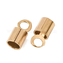 Ion Plating(IP) 304 Stainless Steel Fold Over Crimp Cord Ends&nbsp;STAS-P434-05D-G