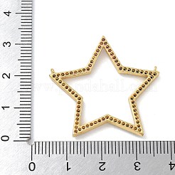 Rack Plating Brass Micro Pave Cubic Zirconia Connector Charms&nbsp;KK-G515-42G-02
