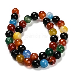 Dyed Natural Agate Beads Strands&nbsp;G-G203-10G-10mm