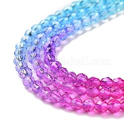 Transparent Gradient Color Glass Beads Strands&nbsp;GLAA-G101-2mm-04