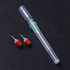 Round Lampwork Ball Stud Earrings&nbsp;EJEW-F247-01