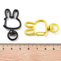 Spray Painted Eco-Friendly Alloy Swivel Snap Hook Clasps&nbsp;PALLOY-T090-05-NR