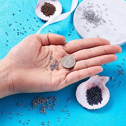 電気メッキガラスシードビーズを12/0グレード  アイリスラウンド  ミックスカラー  2x1.5mm  穴：0.3mm  4色  約2000PCS /カラー  8000個/セット&nbsp;SEED-CD0001-01