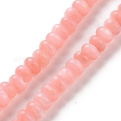 天然養殖淡水貝ビーズ連売り  染めと未染色の混合  ロンデル  ミックスカラー  5x3~3.5mm  穴：0.9mm  約113個/連  15.47インチ（39.3cm）&nbsp;SHEL-F002-02