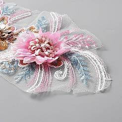 Flower Pattern 3D Computerized Embroidered Appliques&nbsp;DIY-WH0410-10B