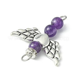 Mixed Stone Angel Connector Charms&nbsp;PALLOY-JF02242