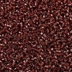 MIYUKIデリカビーズ  シリンダー  日本製シードビーズ  11/0  （db2160)デュラコートシルバー裏地染めマゼンタ  1.3x1.6mm  穴：0.8mm  約2000PCS /ボトル  10 G /ボトル&nbsp;SEED-JP0008-DB2160
