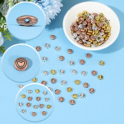 180Pcs 3 Colors Tibetan Style Alloy Beads&nbsp;FIND-PA0001-53