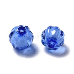 透明なアクリルビーズ  二層ビーズ  ラウンド  カボチャ  ミックスカラー  8mm  穴：2mm&nbsp;X-TACR-S089-8mm-M