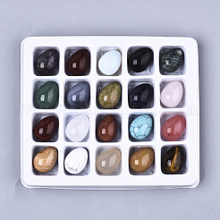 Natural & Synthetic Mixed Gemstone Egg Stone&nbsp;G-N0327-007