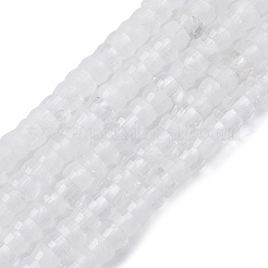 天然水晶平石ビーズ連売り  水晶  多面カット  ロンデル  4x2mm  穴：1mm  約161個/連  14.76''（37.5センチメートル）&nbsp;LS-G-A299-A07-01
