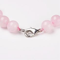 Natural Rose Quartz Beads Necklaces&nbsp;NJEW-F138-8mm-05