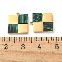 Synthetic Malachite Charms&nbsp;STAS-L022-203G