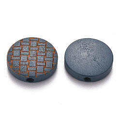 Painted Natural Wood Beads&nbsp;X-WOOD-N006-05D