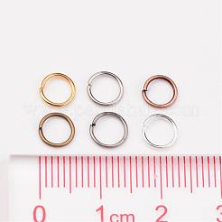 1箱6色の鉄製オープン丸カン  ラウンド  ミックスカラー  21ゲージ  6x0.7mm  内径：4.6mm  約1800個/箱&nbsp;IFIN-X0025-6mm-NF-B