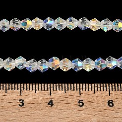 Electroplate Transparent Glass Beads Strands&nbsp;EGLA-K015-18Y