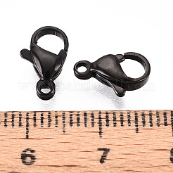 304ステンレススチール製ロブスタークロウ留め金  ガンメタ色  11x6.5~7x3.5mm  穴：1.4mm&nbsp;STAS-T065-11mm-34B