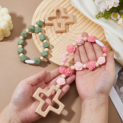 2Pcs Silicone Bead Haning Ornaments&nbsp;HJEW-DC00107