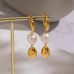 Teardrop 304 Stainless Steel Hoop Earrings&nbsp;YQ2416