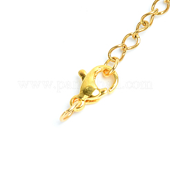 304ステンレススチールチェーンエクステンダー  カニカンとカーブチェーン付き  ゴールドカラー  70x3mm&nbsp;FIND-CJC0003-22B