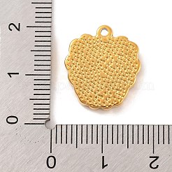 イオンプレーティング（IP）304ステンレスペンダント  花  18KGP本金メッキ  ハート  16.5x15x3.5mm  穴：1.5mm&nbsp;STAS-N103-181A-G