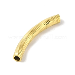 304ステンレス鋼湾曲チューブビーズ  ゴールドカラー  37x5mm  穴：3mm.&nbsp;STAS-M071-03C-G