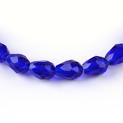 Transparent Glass Bead Strands&nbsp;X-GLAA-R024-6x8mm-01