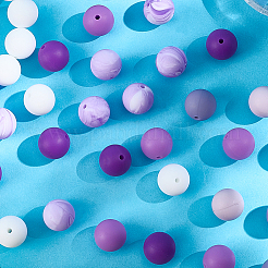 90Pcs 6 Colors Silicone Beads&nbsp;SIL-PA0001-07B