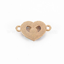 合金リンクコネクター  ガラスシードビーズで  ライトゴールド  ハート  カラフル  13x21x4mm  穴：1.6mm&nbsp;PALLOY-N153-32-RS