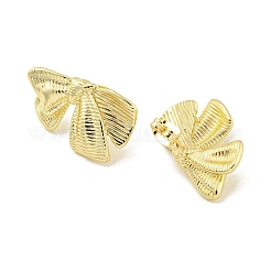 Bowknot Rack Plated Brass Stud Earrings for Women&nbsp;EJEW-Z051-08G