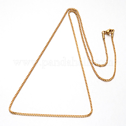 304 Stainless Steel Box Chain Venetian Chain Necklaces&nbsp;NJEW-I065-13A