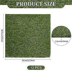 12Pcs Square Plastic Artificial Moss&nbsp;DJEW-FG0001-43