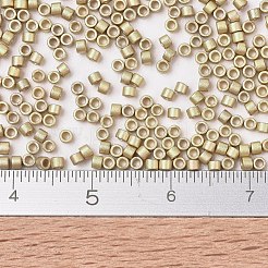 MIYUKIデリカビーズ  シリンダー  日本製シードビーズ  11/0  （db0334)マット24ktゴールドライトプレート  1.3x1.6mm  穴：0.8mm  約2000PCS /ボトル  10 G /ボトル&nbsp;SEED-JP0008-DB0334