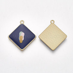 Smooth Surface Alloy Enamel Pendants&nbsp;X-PALLOY-T067-04A