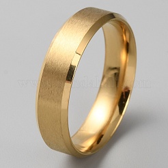 304 Stainless Steel Plain Band Rings for Woman Men&nbsp;RJEW-WH0017-09F-G