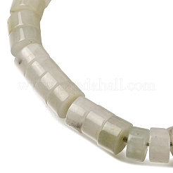 天然な中国のヒスイのビーズ連売り  ヒシビーズ  フラットラウンド/ディスク  6x3~3.5mm  穴：0.8mm  約54~55個/連  7.38''~7.54''（18.75~19.15センチメートル）&nbsp;GG-CBA8682-B06