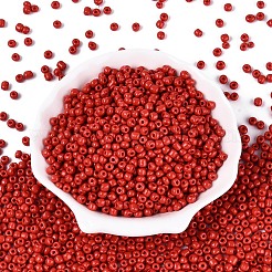 6/0 Baking Paint Glass Round Seed Beads&nbsp;SEED-S036-01C-15