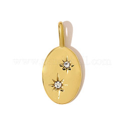 304 Stainless Steel Rhinestone Pendants&nbsp;STAS-OY007-86G
